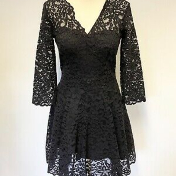 & Other Stories Dresses & Skirts - & Other Stories Black Lace Fit & Flare Dress